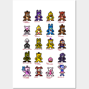 8-bit FNAF World Posters and Art